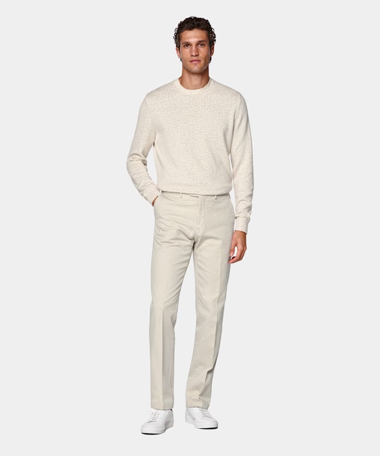 Sand Slim Leg Straight Chinos