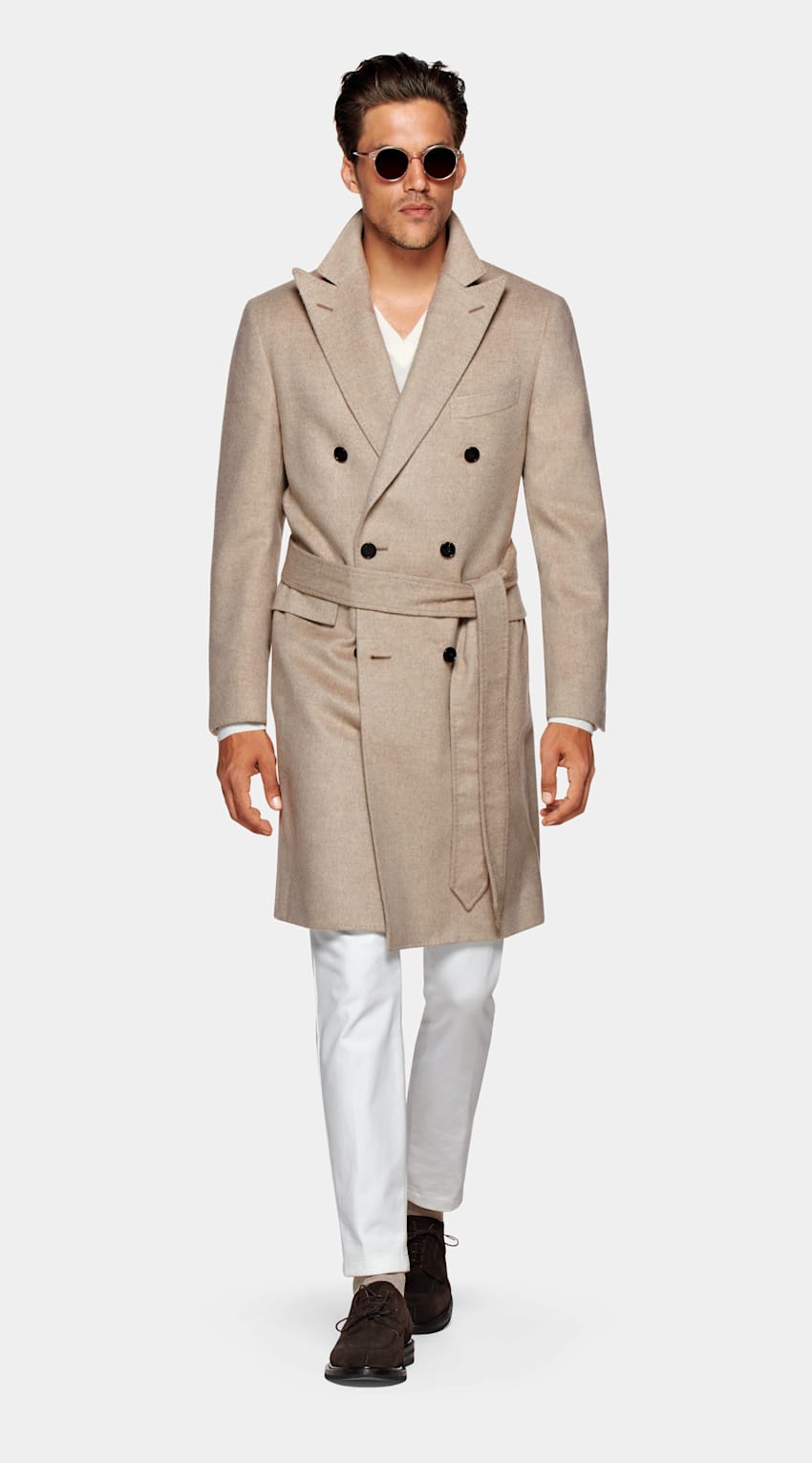Light Brown Belted Overcoat
