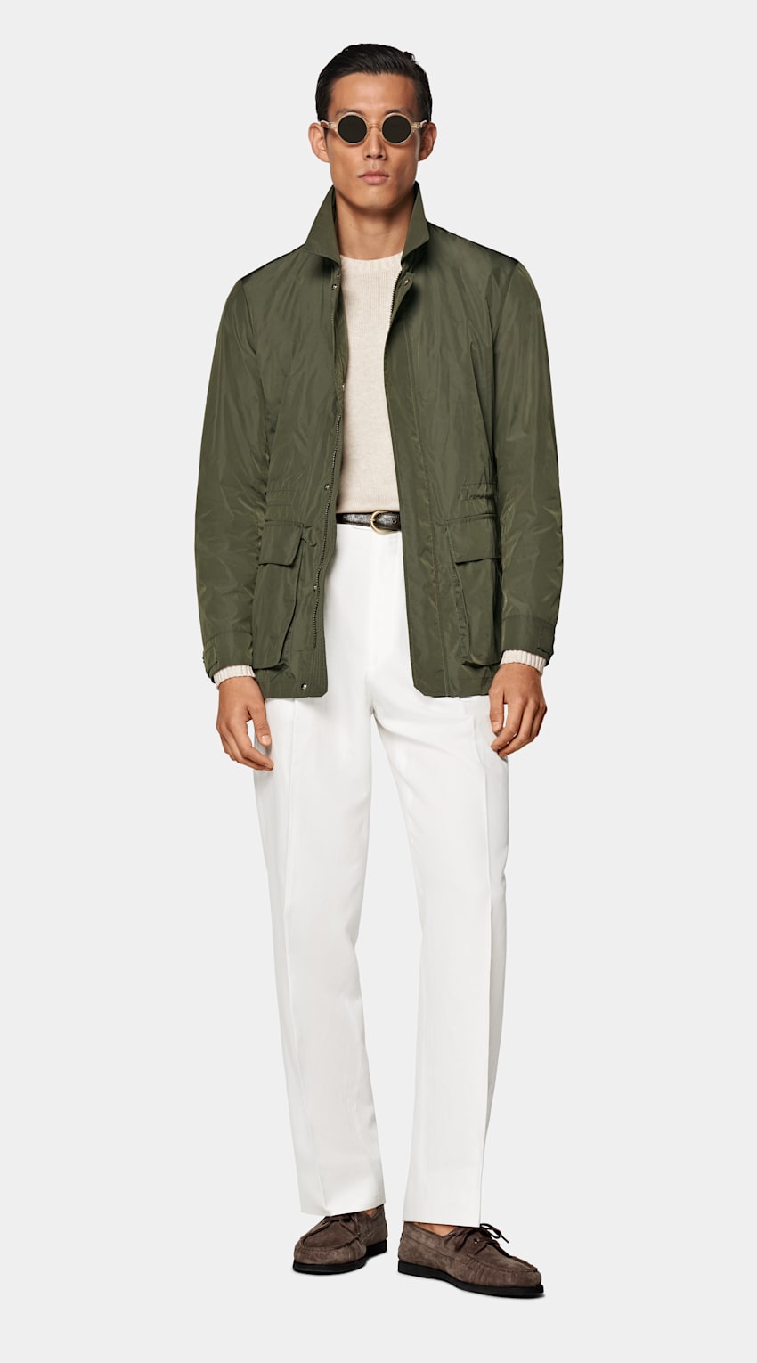 SUITSUPPLY Tessuto tecnico impermeabile - Olmetex, Italia Field jacket verde