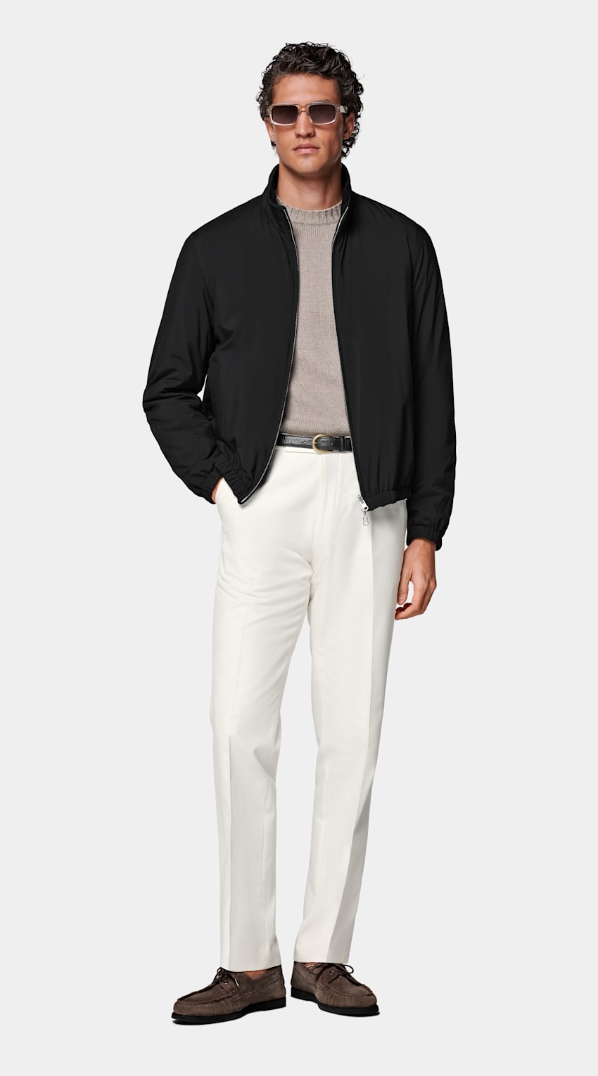 SUITSUPPLY Wasserabweisender technischer Stoff von Olmetex, Italien Wende-Bomberjacke schwarz
