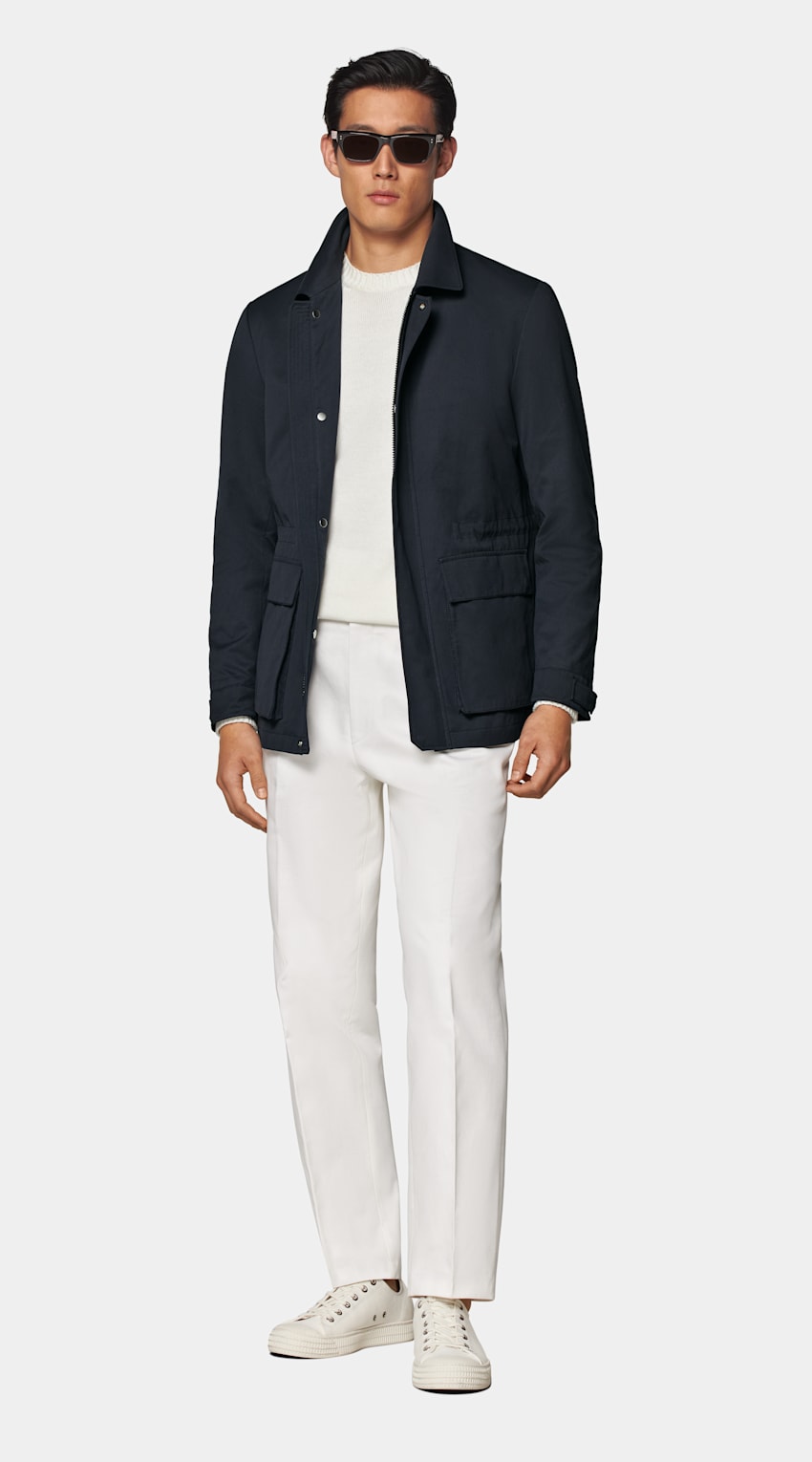 SUITSUPPLY Water-Repellent Technical Fabric by Olmetex, Italy Navy Field Jacket