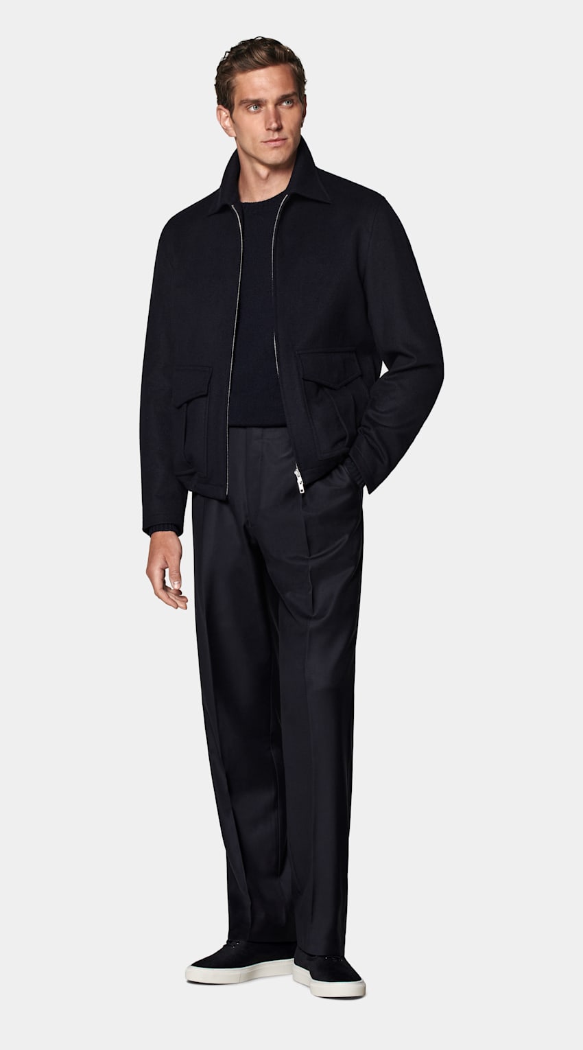 Navy Bomber Jacket
