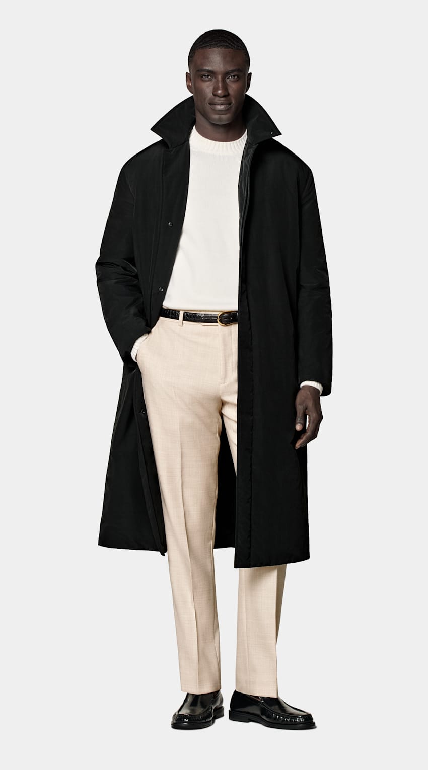 SUITSUPPLY Tissu technique - Olmetex, Italie Manteau long rembourré noir