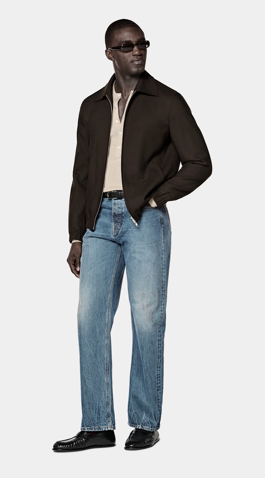 SUITSUPPLY Lana 4-ply no stiro - Rogna, Italia Bomber marrone