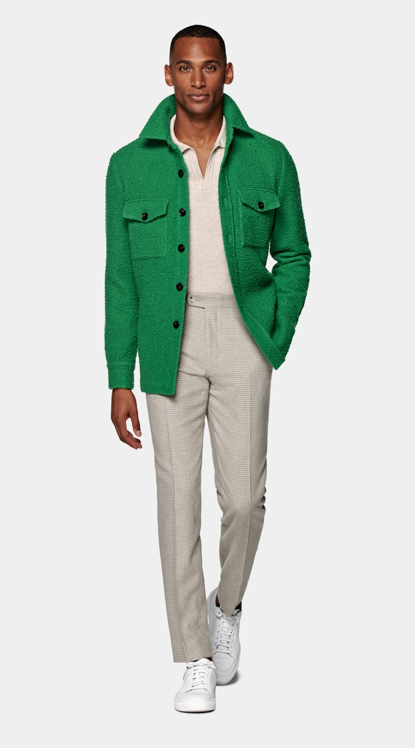 Green Shirt-Jacket Pure Wool SUITSUPPLY | vlr.eng.br