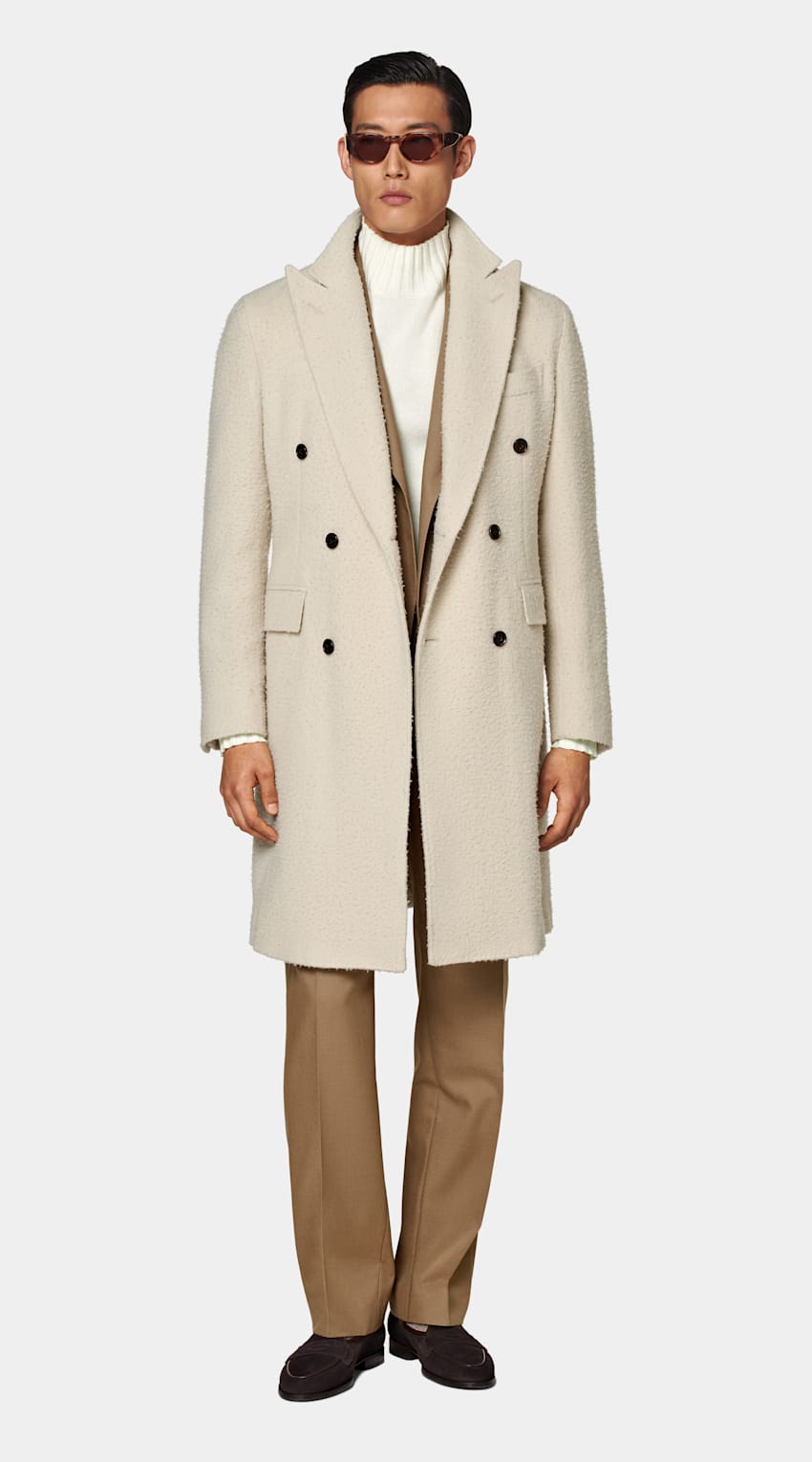 SUITSUPPLY Pure Casentino Wool by Casentino, Italy Light Brown Overcoat
