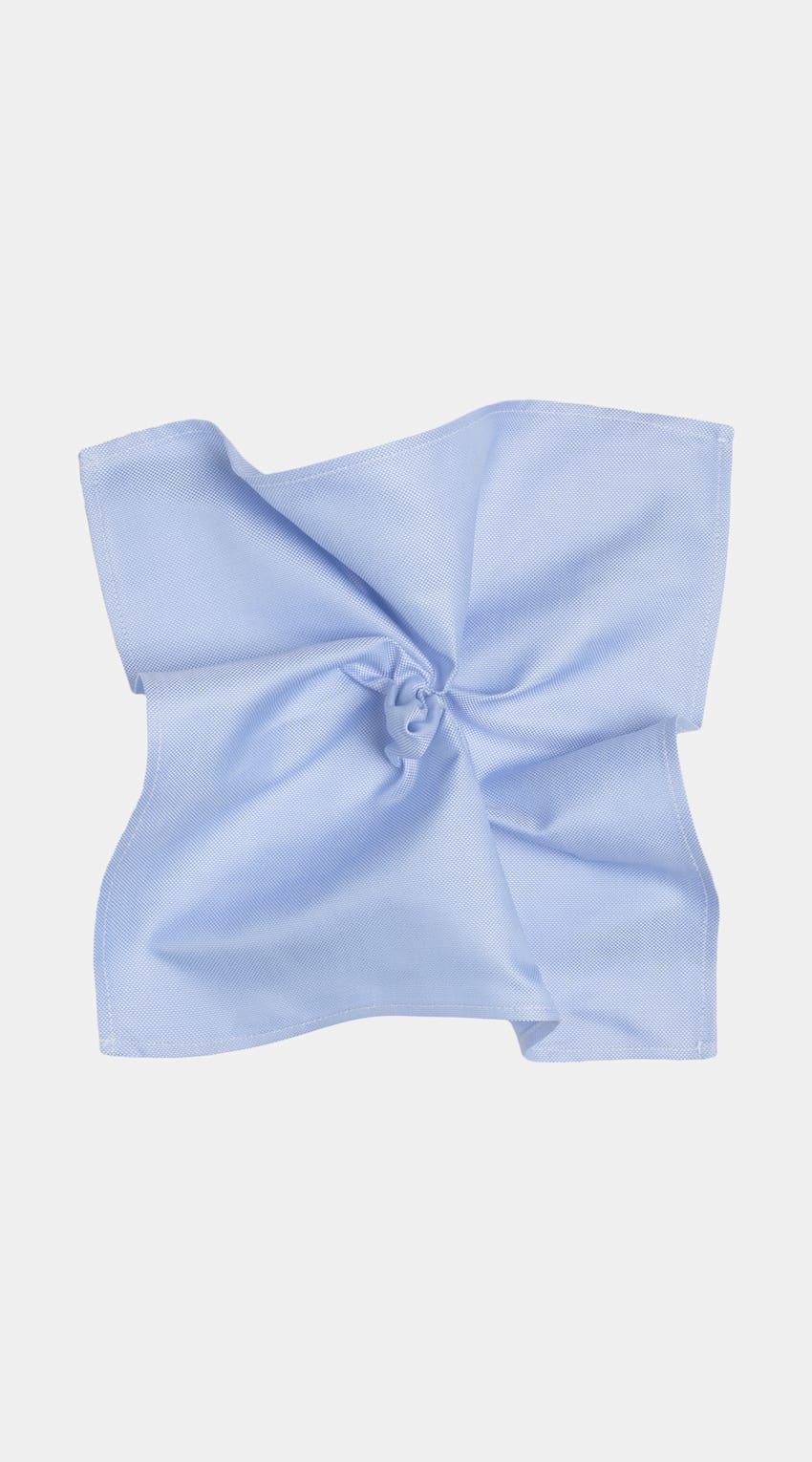 SUITSUPPLY  Pañuelo azul claro de bolsillo