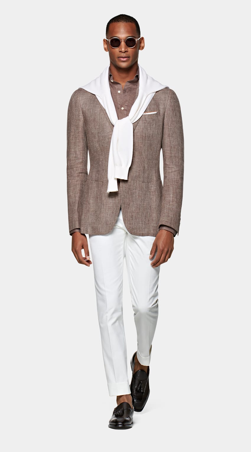 Mid Brown Havana Jacket | Linen Wool Single Breasted | Suitsupply ...