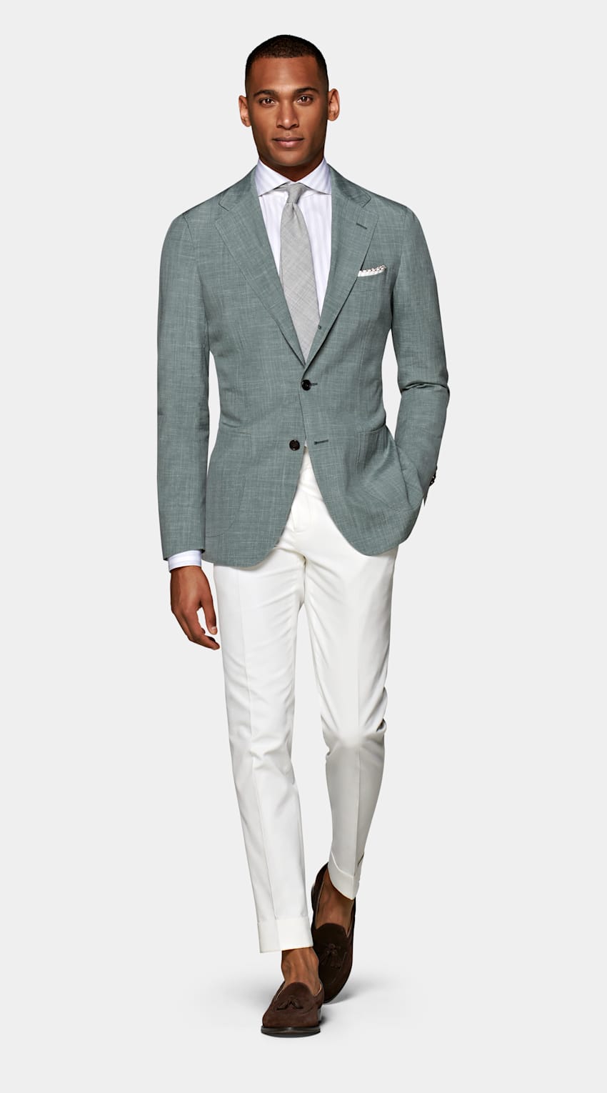 bright green suit jacket