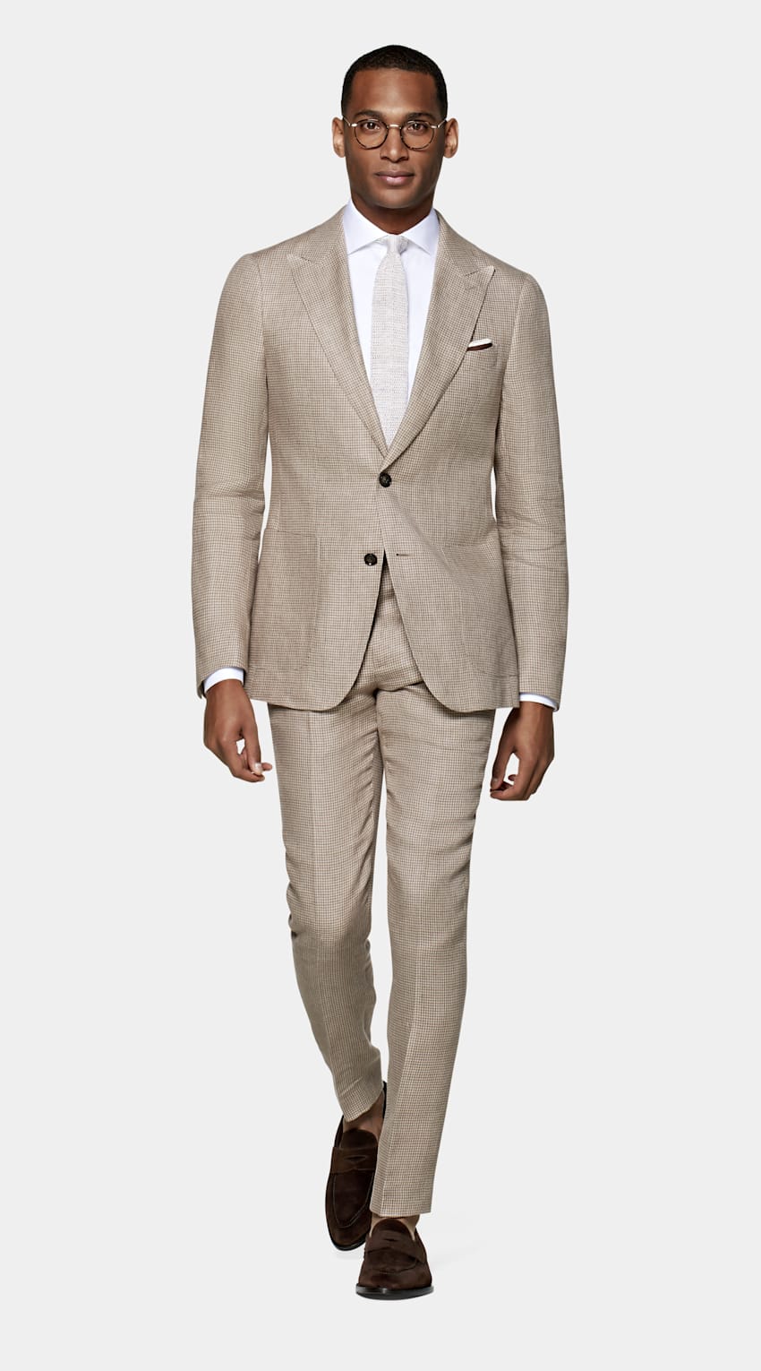 Light Brown Houndstooth Havana Jacket 