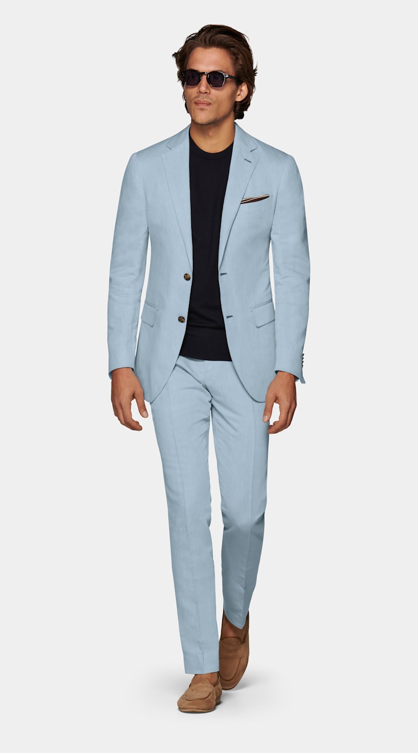 SUITSUPPLY  by Di Sondrio, Italy Light Blue Havana Suit 