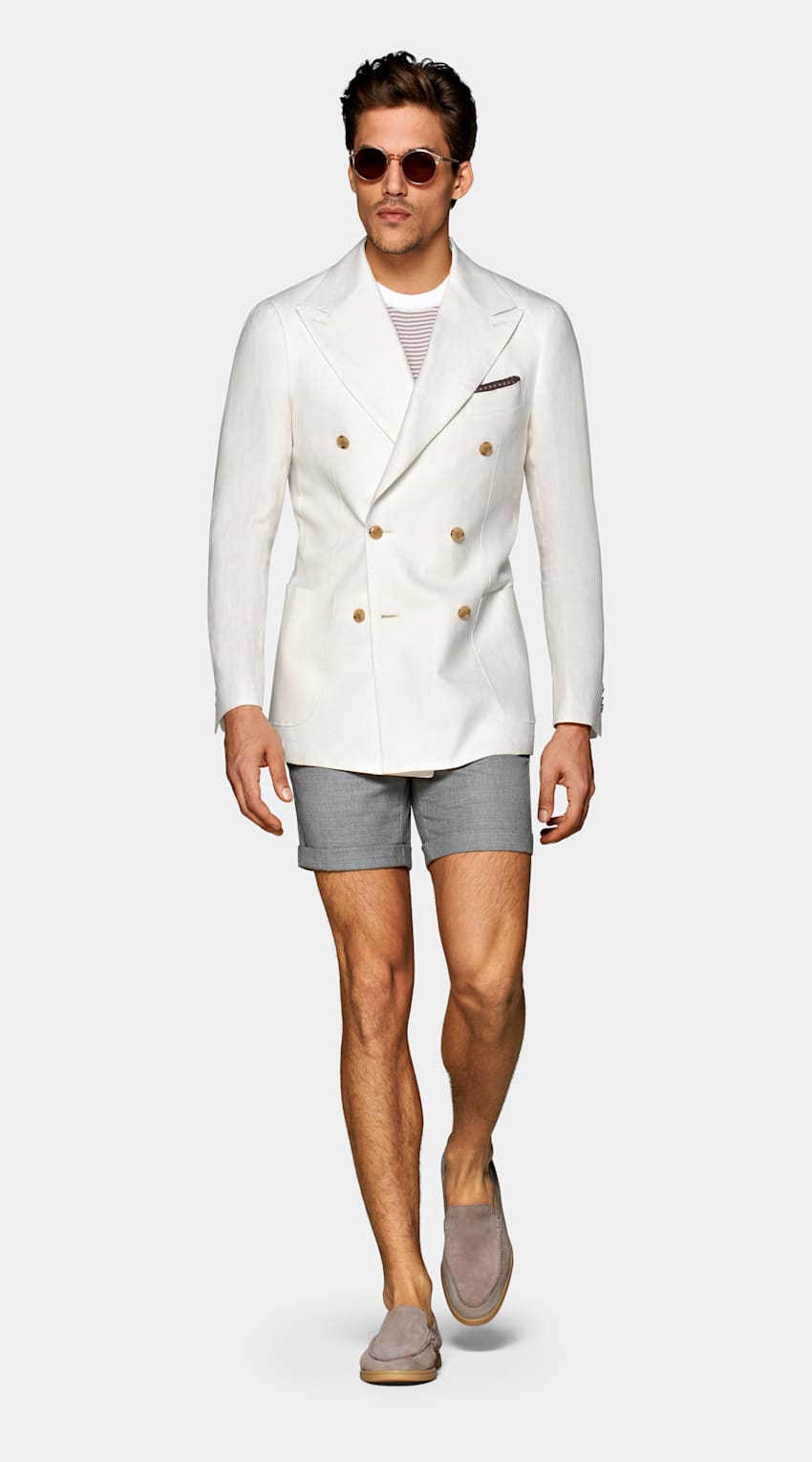 Off-White Havana Jacket | Pure Linen Double Breasted | Suitsupply ...