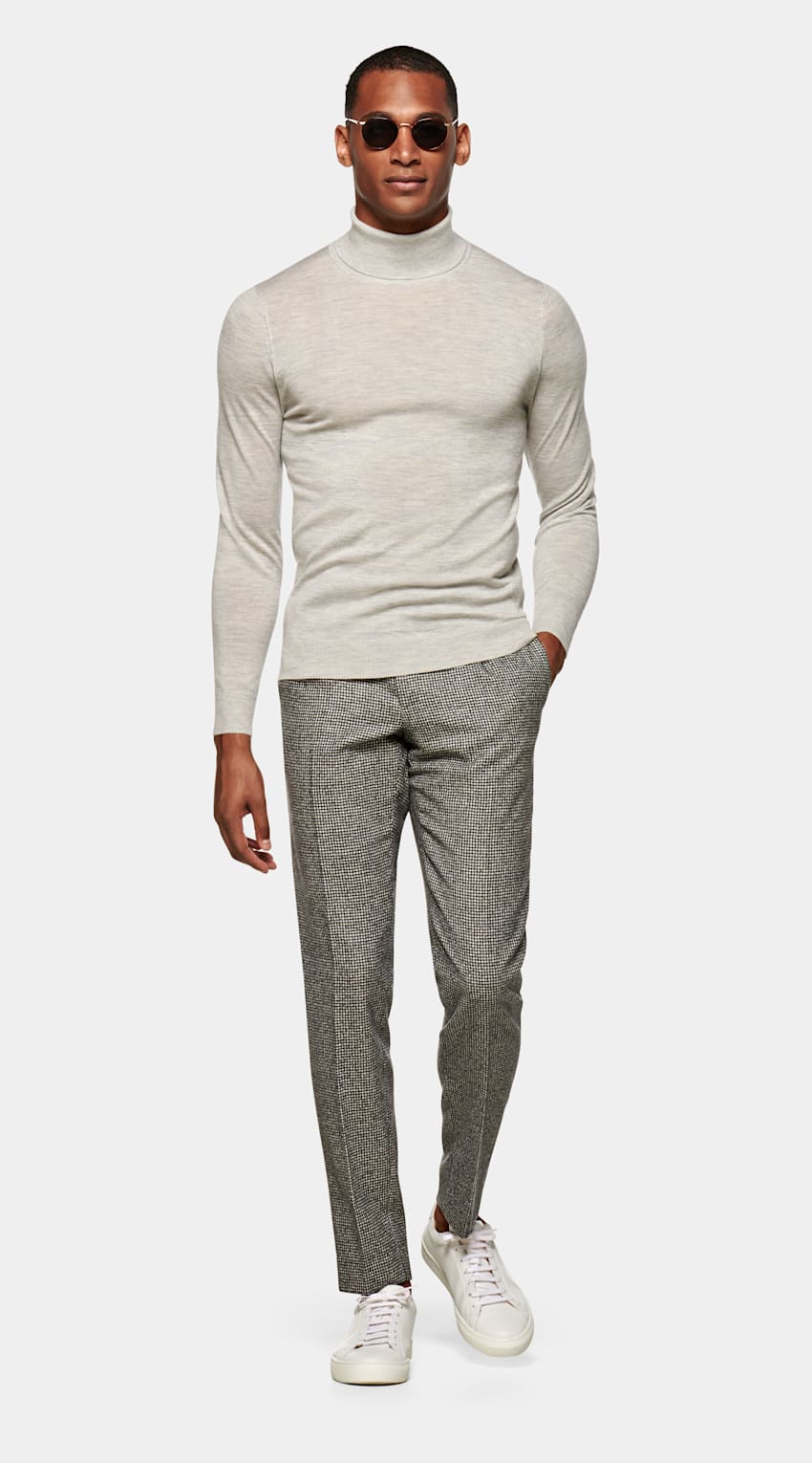 grey long sleeve turtle neck