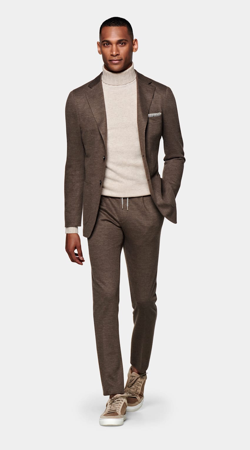 Light Brown Turtleneck | Wool Cashmere | Suitsupply Online Store