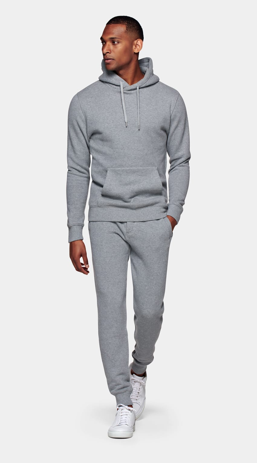 Grey sweatsuit mens clearance