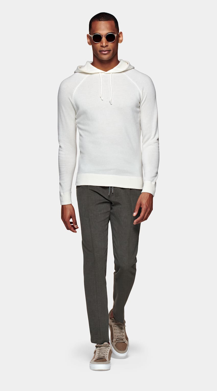 Off-White Hoodie | Pure Cashmere | Suitsupply Online Store