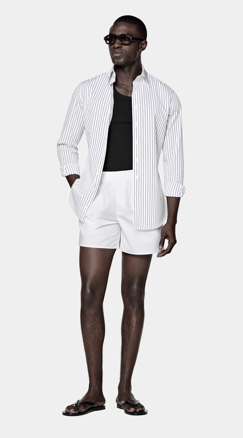 SUITSUPPLY 棉、丝绸 黑色罗纹背心上衣