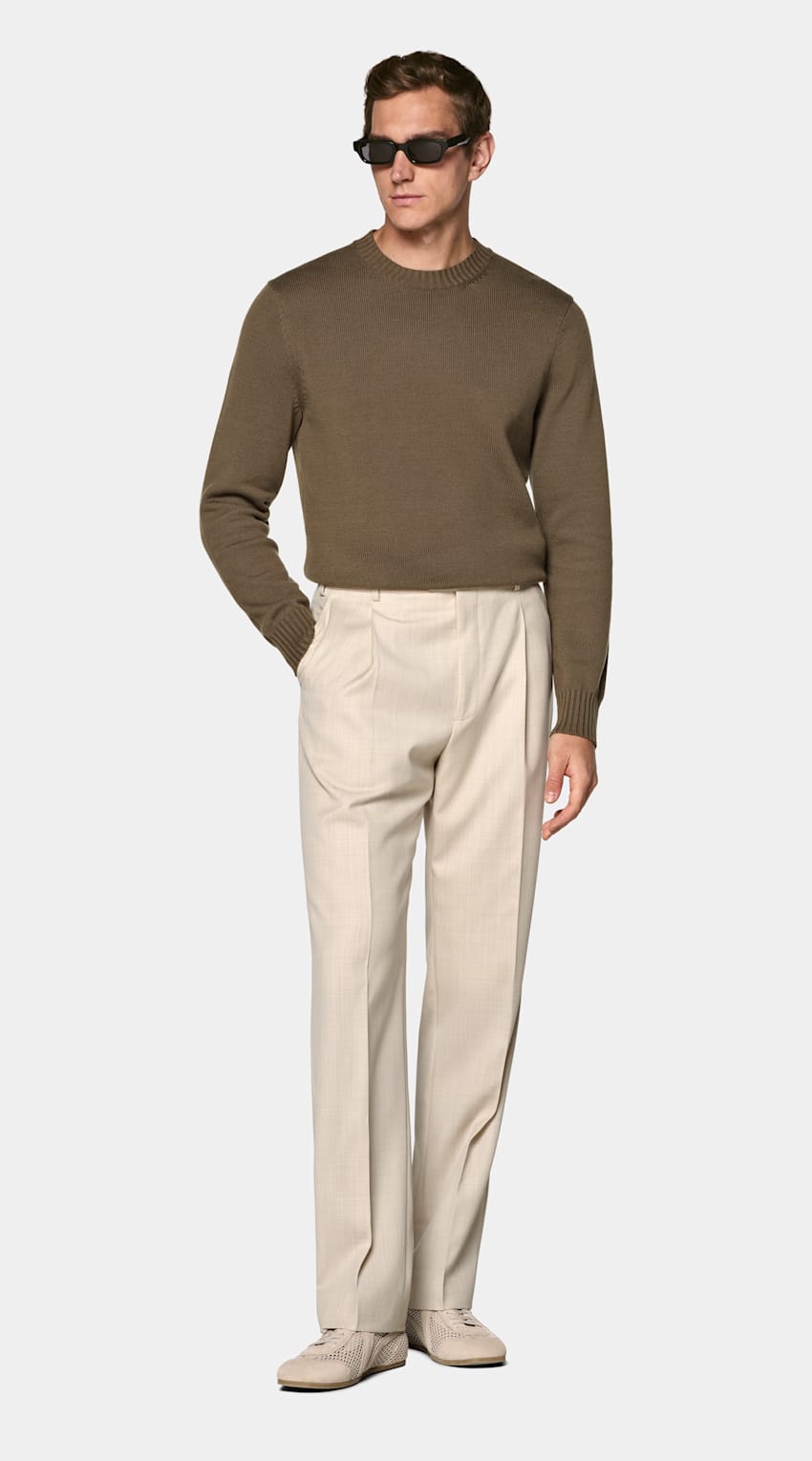 SUITSUPPLY Pure Cotton Dark Green Crewneck