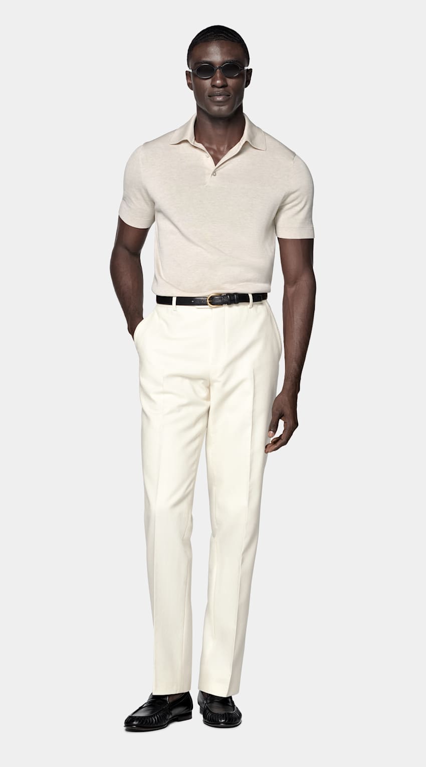 Sand Polo in Californian Cotton & Mulberry Silk | SUITSUPPLY