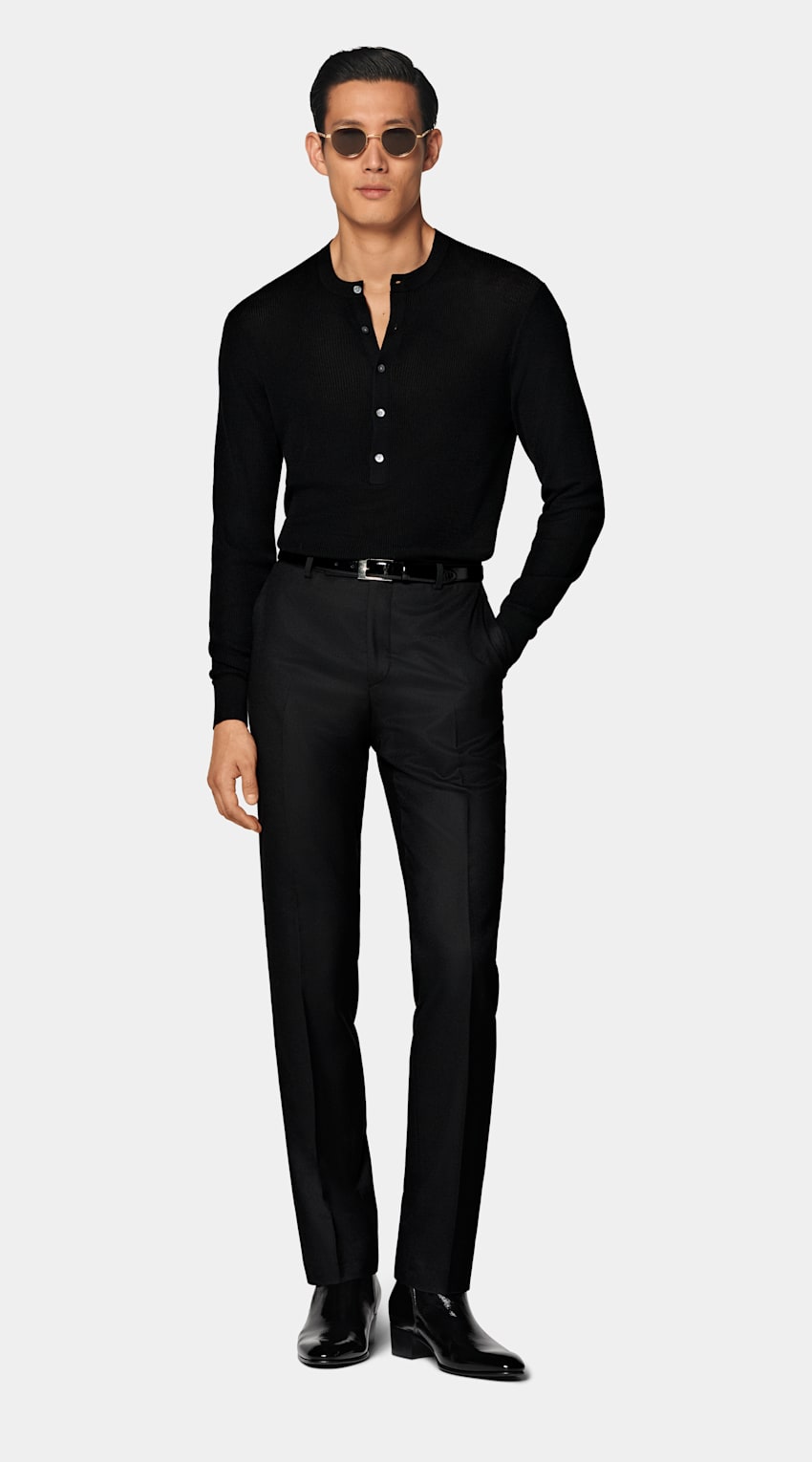 シンゾーン　MILITARY HENLEY PULLOVER BLACK MILITARY HENLEY PULLOVER – Shinzone