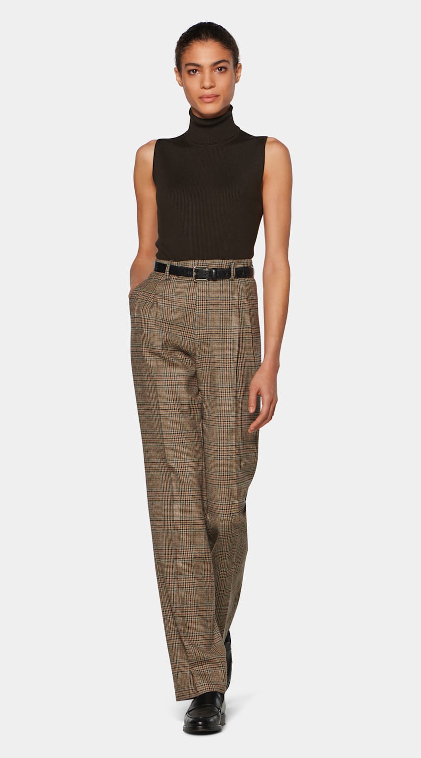 Green sleeveless turtleneck clearance