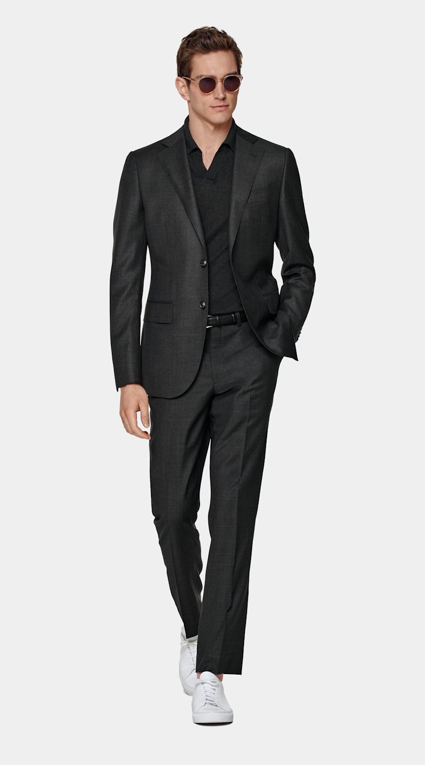 SUITSUPPLY Pure Wool S110's by Vitale Barberis Canonico, Italy Dark Grey Lazio Suit