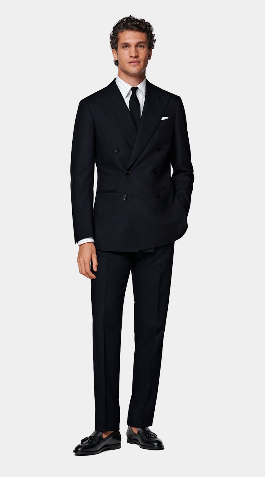 SUITSUPPLY All season Lana 4-ply no stiro - Rogna, Italia Abito Havana blu navy tailored fit