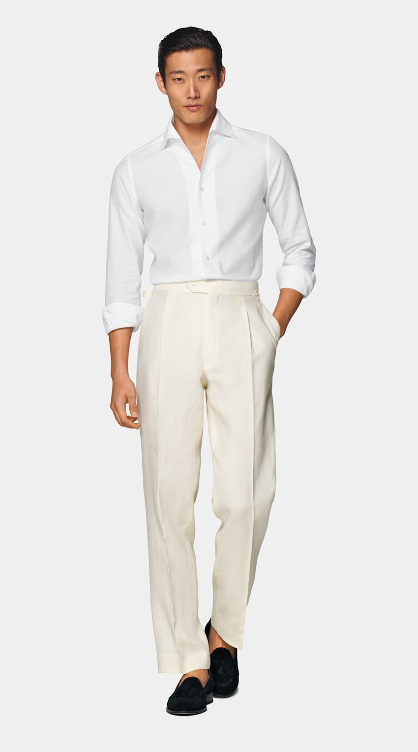 SUITSUPPLY Egyptian Cotton by Albini, Italy White Extra Slim Fit Shirt