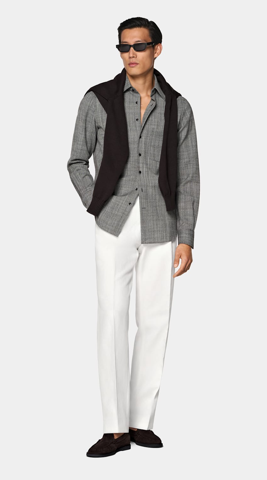 SUITSUPPLY M&eacute;lange de laine - Emmetex, Italie Surchemise en m&eacute;lange de laine noire