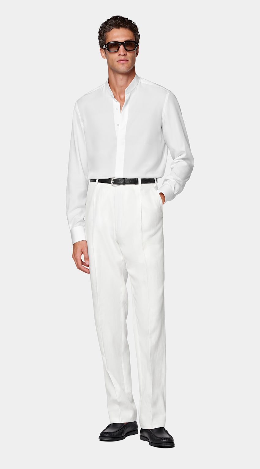 SUITSUPPLY Lyocell Silk von Albini, Italien Off-White Lyocell SIlk Shirt