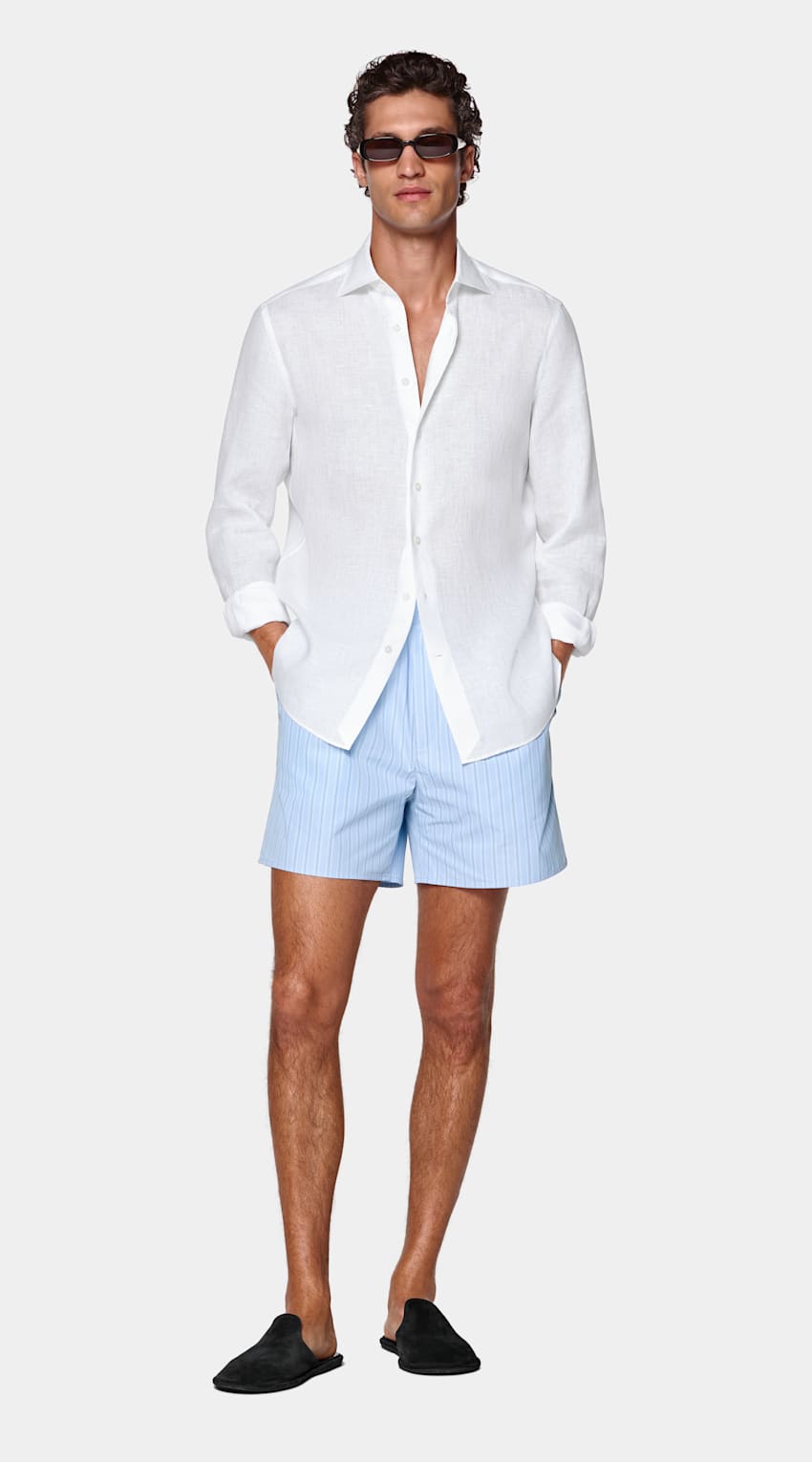 SUITSUPPLY Pure Linen by Baird McNutt, United Kingdom White Linen Shirt