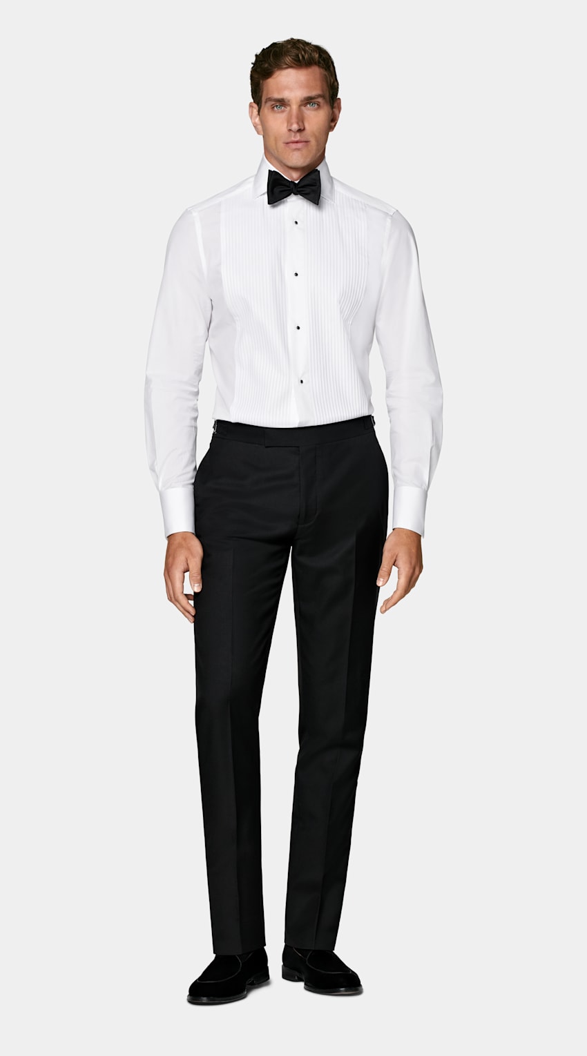 Chemise de smoking plissee coupe Tailored blanche en Coton egyptien SUITSUPPLY France