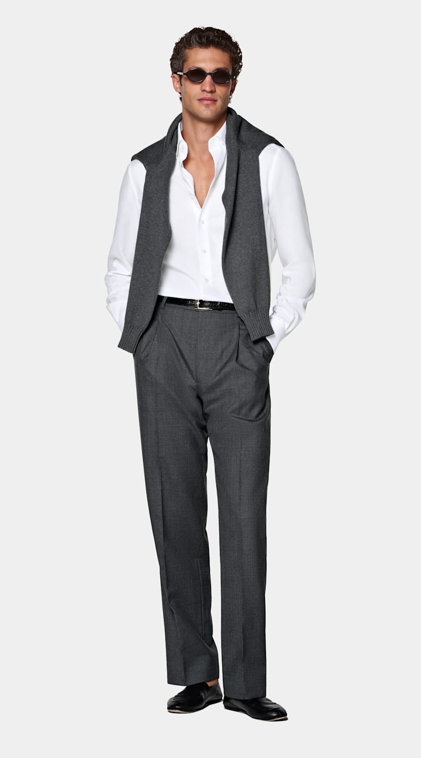 SUITSUPPLY Lyocell by Testa 1919 Srl, Italy White Lyocell Shirt