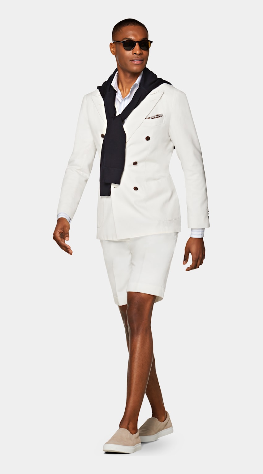 SUITSUPPLY  by Subalpino, Italy Off White Jort Suit