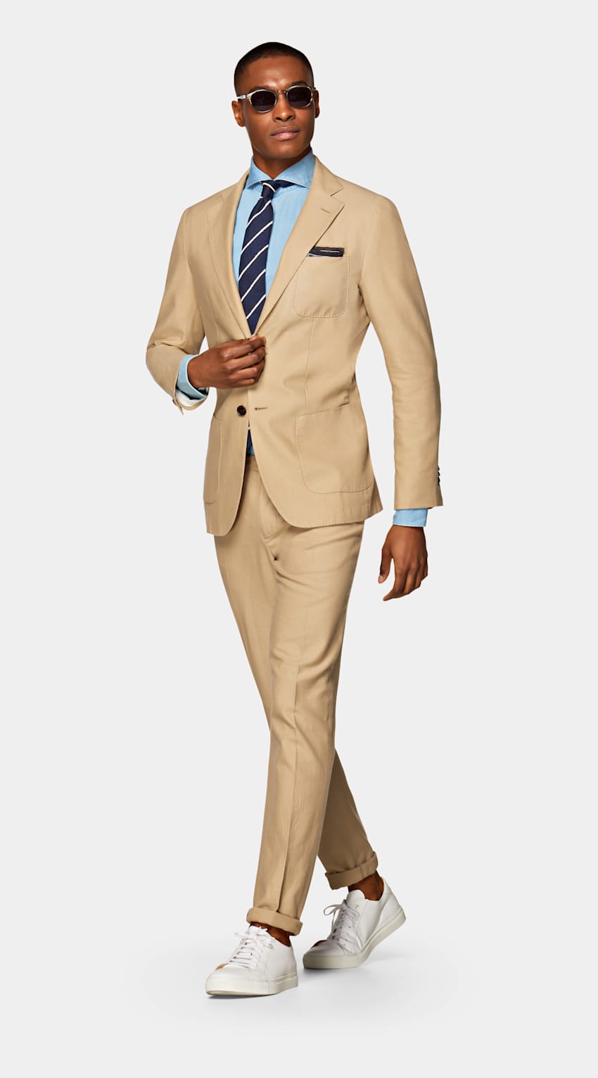 SUITSUPPLY 意大利 Subalpino 生产的面料 Jort Light Brown Suit