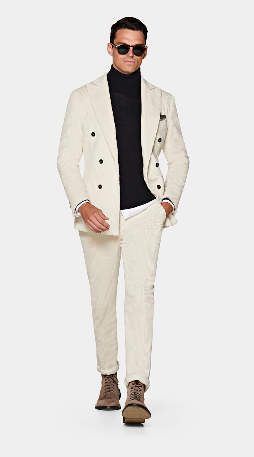 SUITSUPPLY  by Pontoglio, Italy Off White Havana Suit