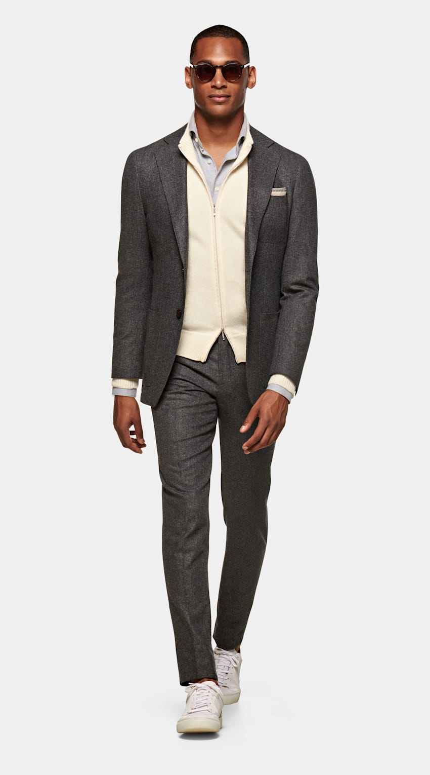 SUITSUPPLY 意大利 Vitale Barberis Canonico 生产的面料 Havana Grey Suit