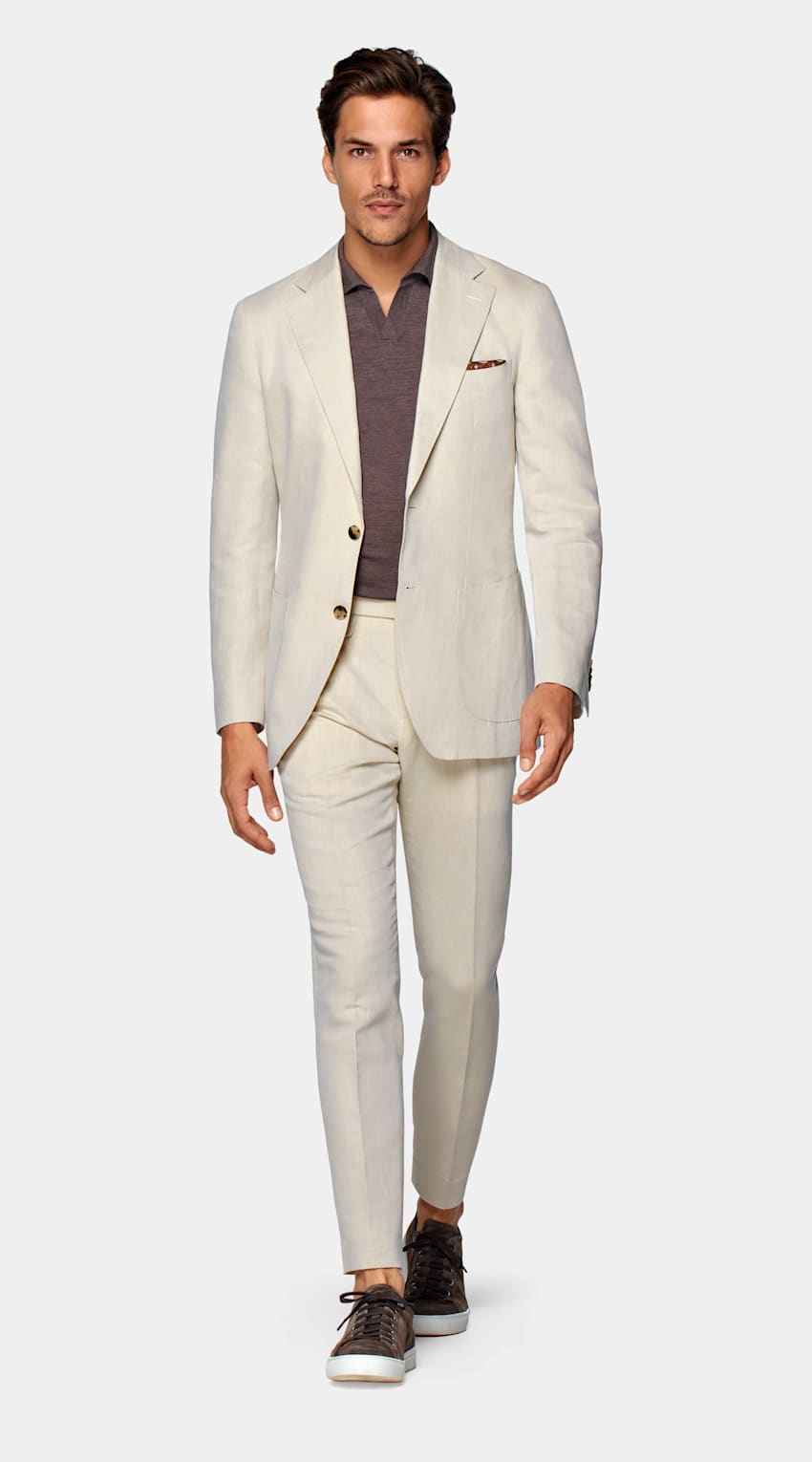 Light Brown Havana Suit in Linen Cotton | SUITSUPPLY US