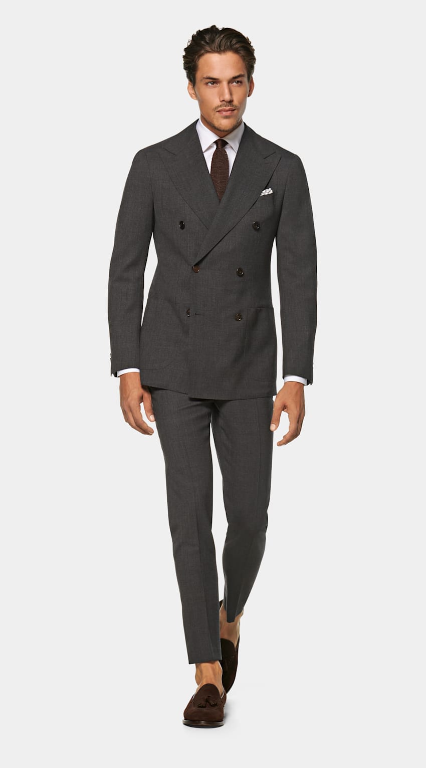 SUITSUPPLY  by Lanificio Cerruti, Italy Dark Grey Havana Suit