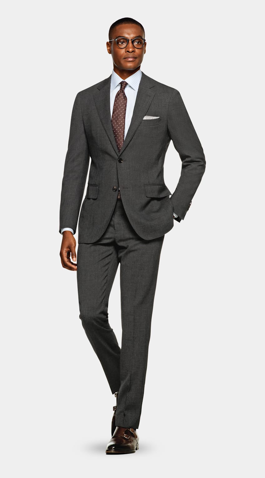 SUITSUPPLY 意大利 Lanificio Cerruti 生产的面料 Grey Havana Suit 