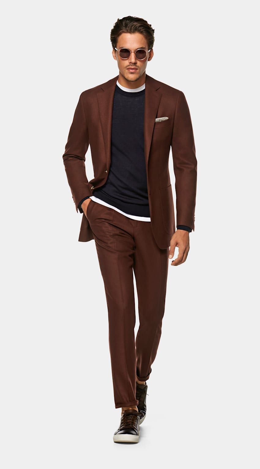 SUITSUPPLY  by Vitale Barberis Canonico, Italy Brown Havana Suit