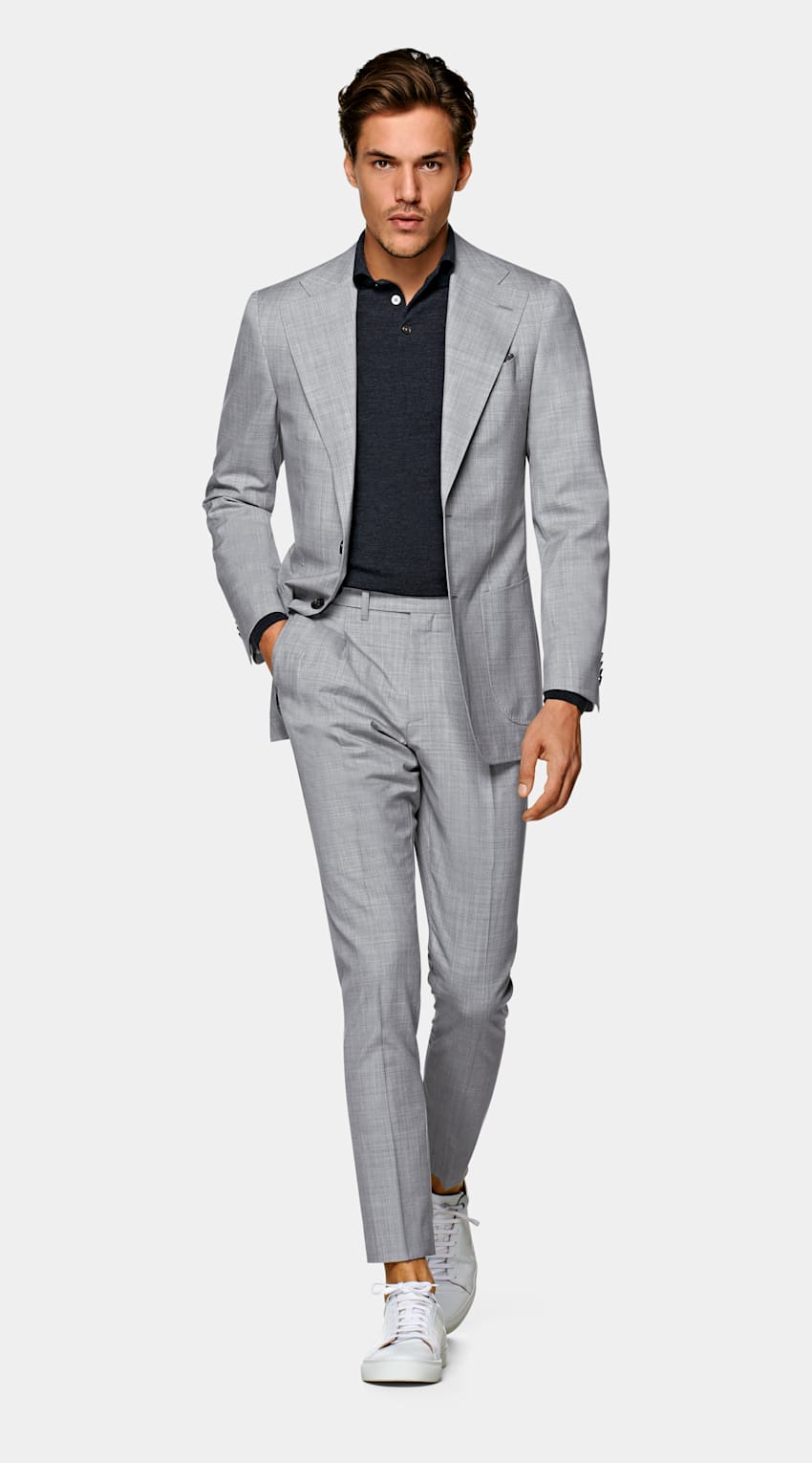 Light Grey Custom Made Suit