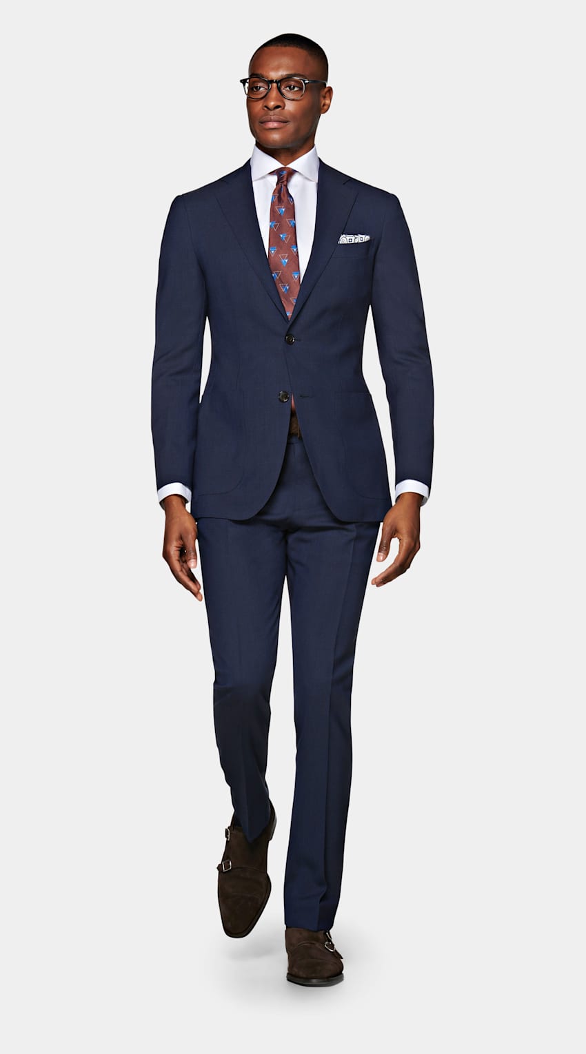 SUITSUPPLY  by Cerruti, undefined Navy Check Havana Suit 