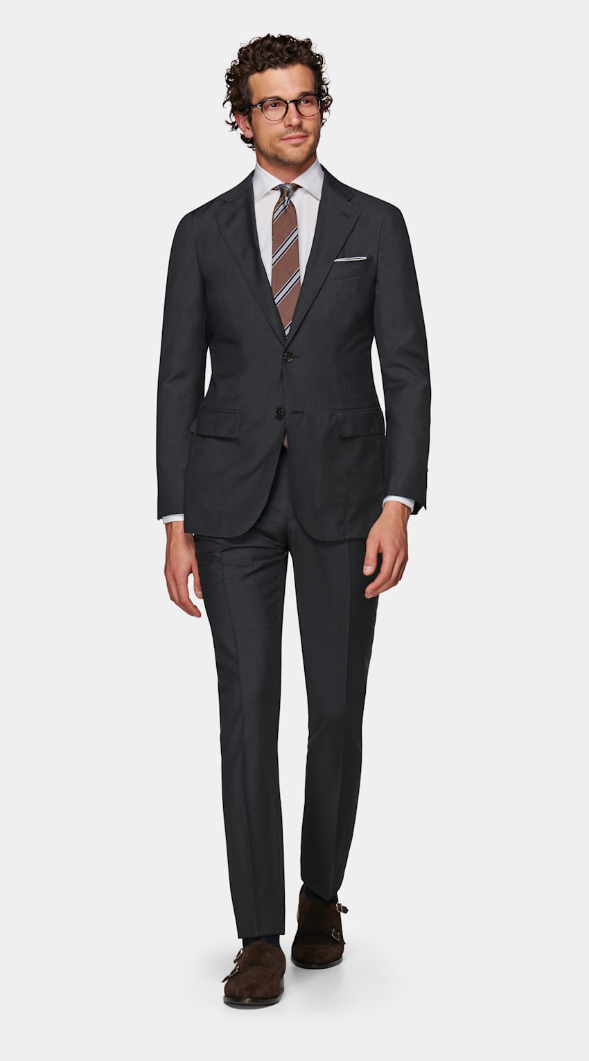 Dark Grey Havana Suit Wool Silk Single Breasted Suitsupply Online Store