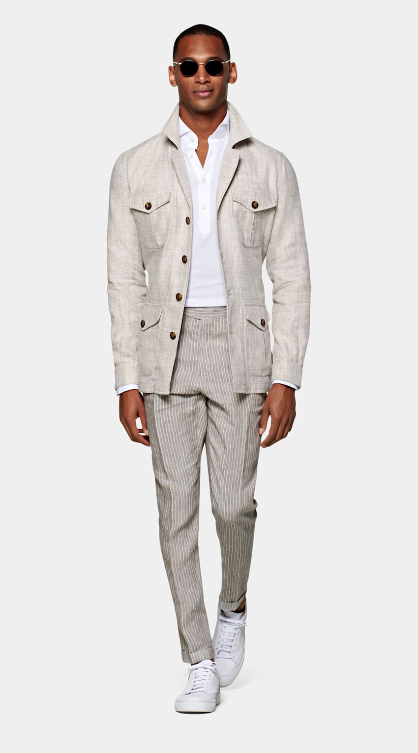 Light Brown Blake Trousers | Pure Linen | Suitsupply Online Store