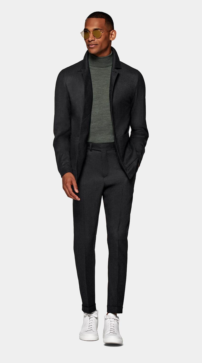 Dark Grey Blake Trousers | Pure Wool Flannel S120's | Suitsupply Online ...