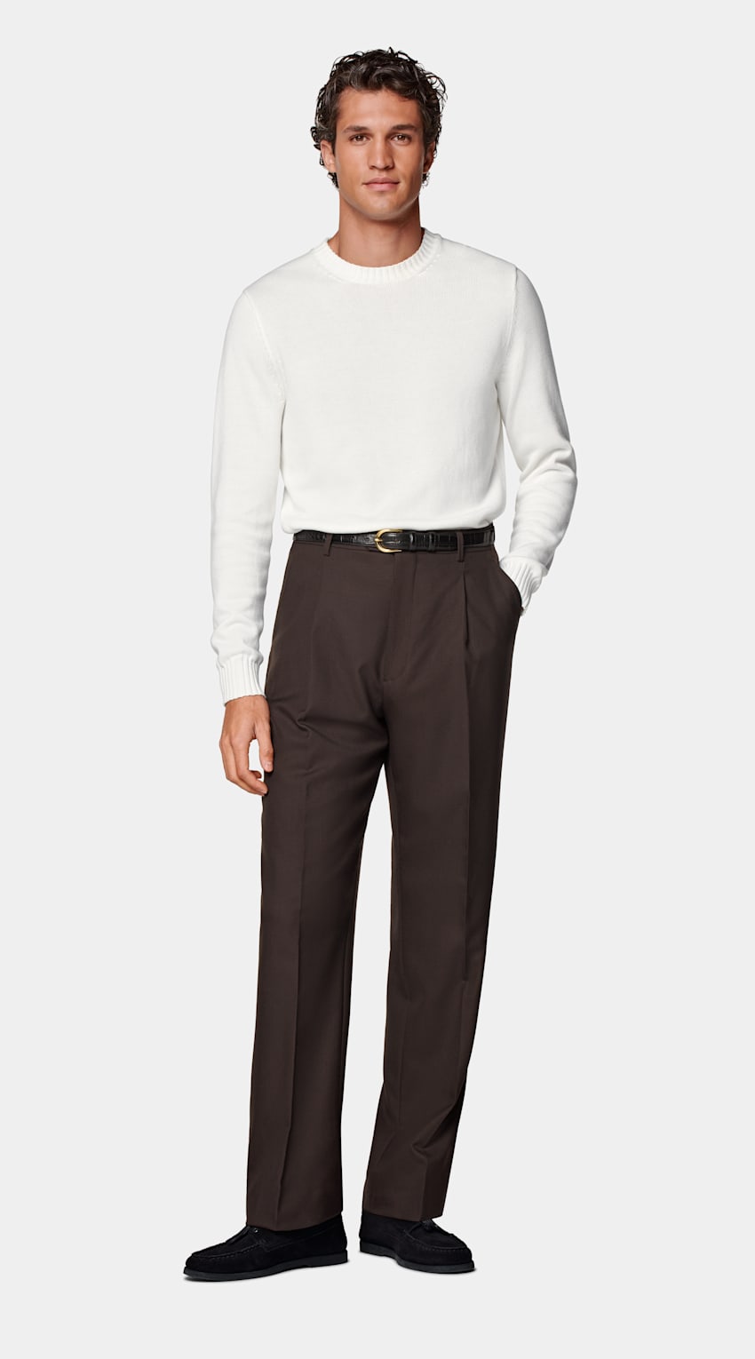 SUITSUPPLY Pure Cotton White Crewneck