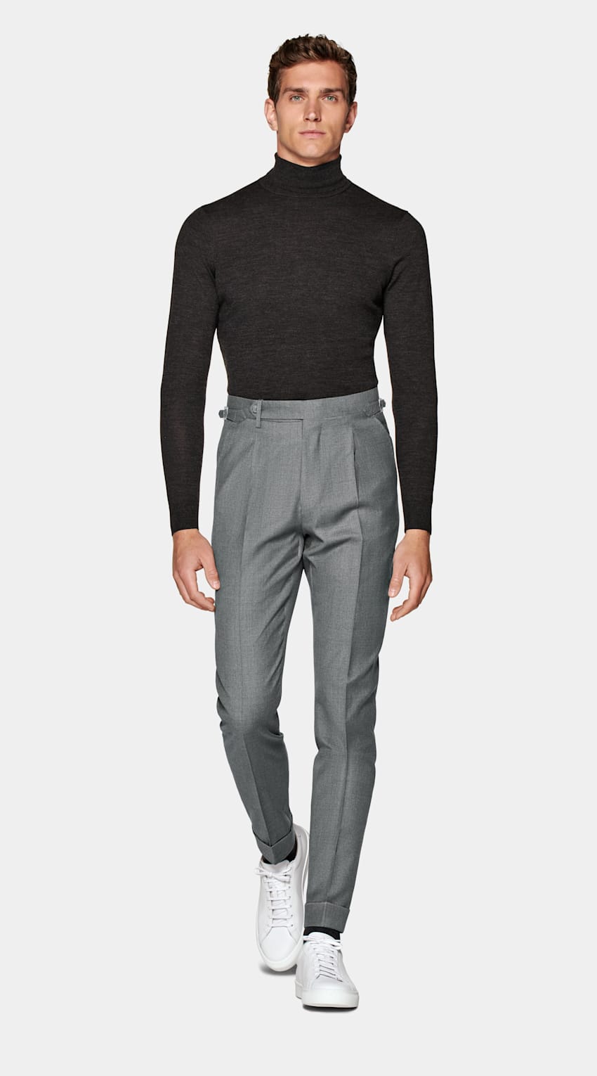 Dark Grey Turtleneck | Pure Merino Wool | Suitsupply Online Store