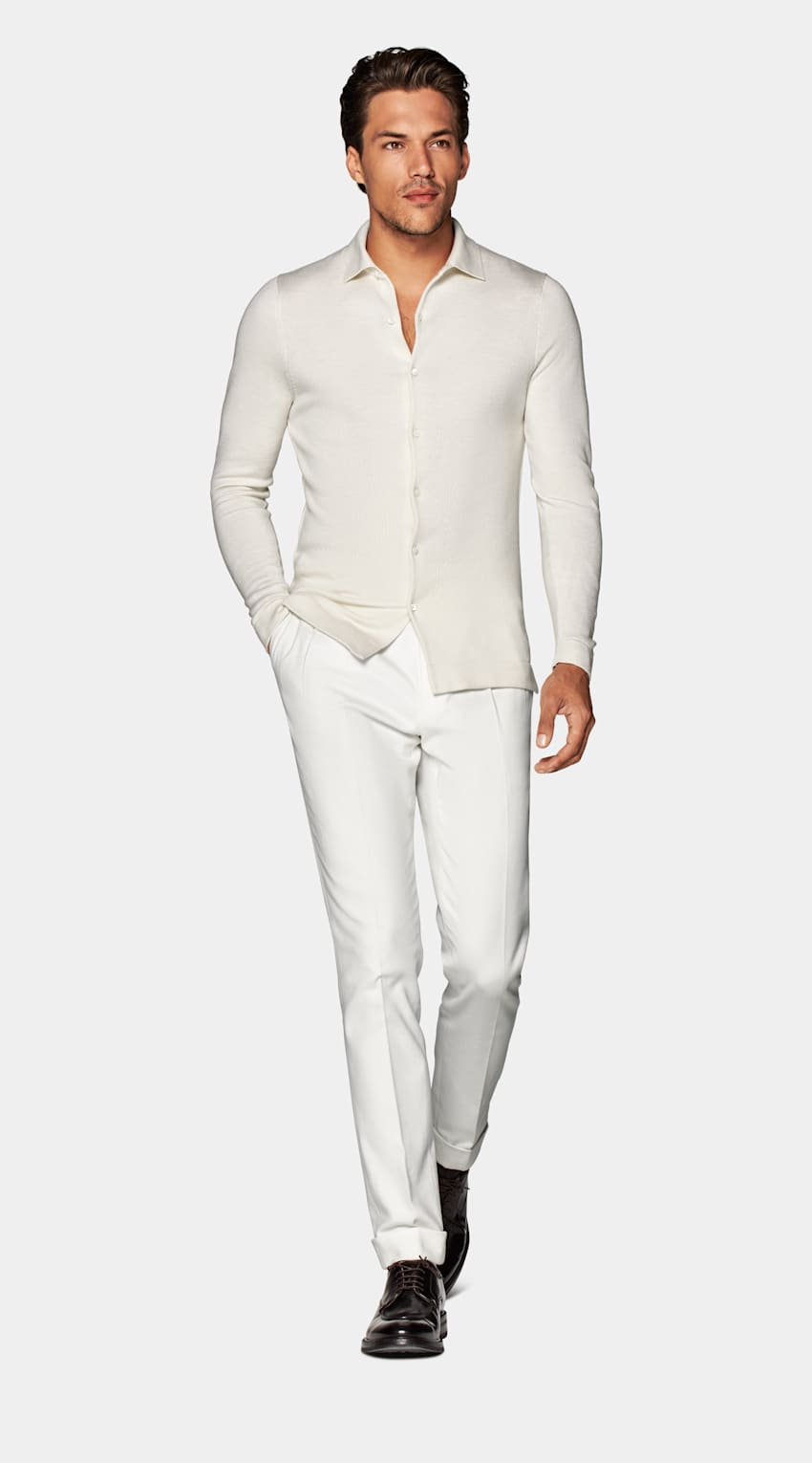 Off-White Polo Cardigan