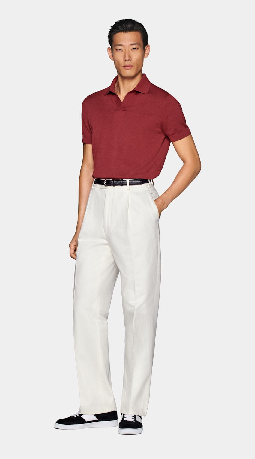 Cashmere And Cotton Blend Short-Sleeved Polo - Ready-to-Wear
